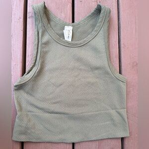Mahina Army Green Ribbed Tank